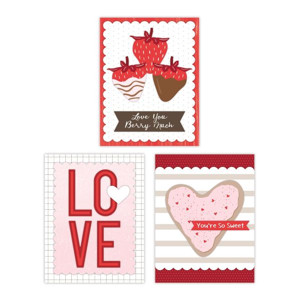Three Valentine's Day cards to be taught at Card Making Class.