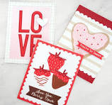 3 Love/Valentine themed cards for Card Making Class.
